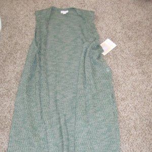 Lularoe Green Knit Joy Vest